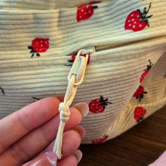 🎁3/$30🎁 Corduroy Crossbody Strawberry Print Belt Bag | Christmas Gifts For Her - Picture 4 of 16